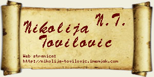 Nikolija Tovilović vizit kartica